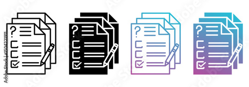 survey form best multistyle icon sheet collection