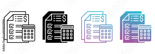 accounting best multistyle icon sheet collection
