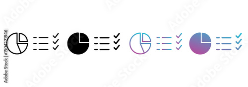 Pie Chart best multistyle icon sheet collection