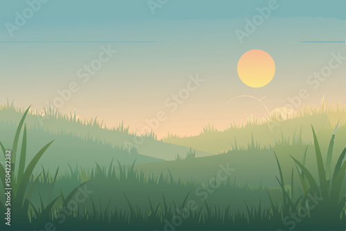 sunrise in the mountains