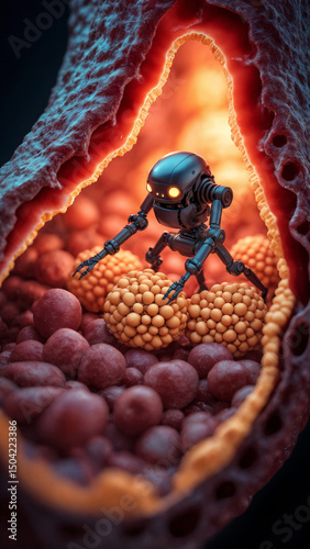 Nanobots Removing Cholesterol in Bloodstream