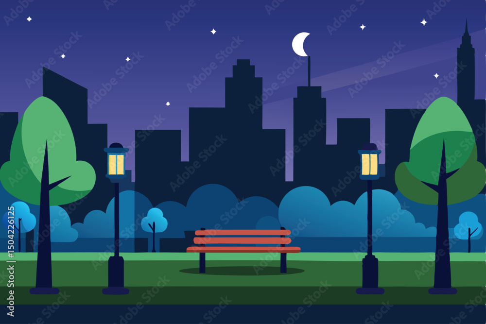 Fototapeta premium night city landscape