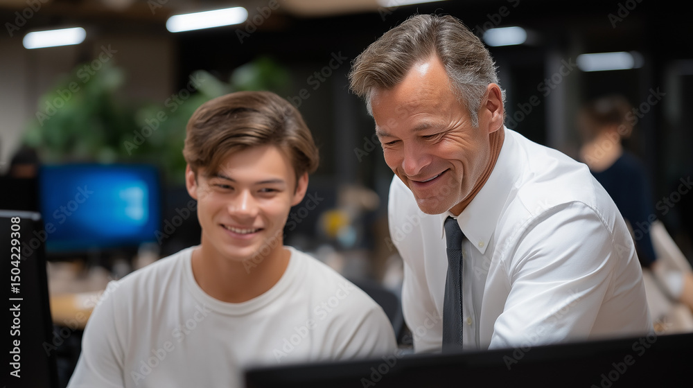 Fototapeta premium Generational Knowledge Transfer in the Workplace