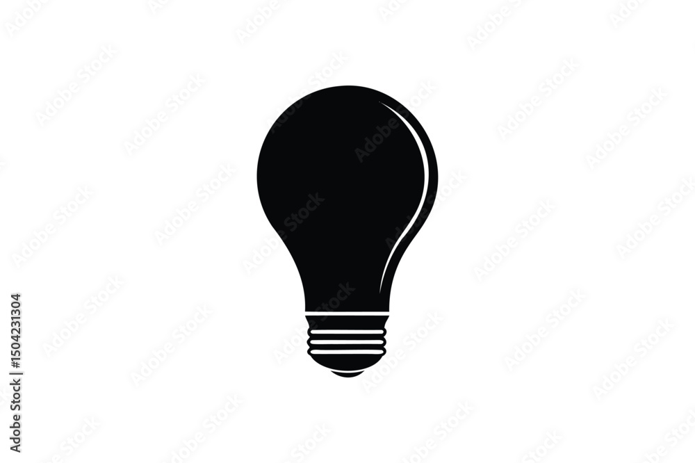 Light Bulb silhouette on white background Light Bulb silhouette on white background