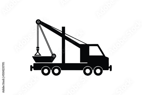 crane and truck