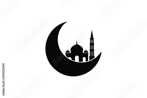 Moon with Mosque laser cut