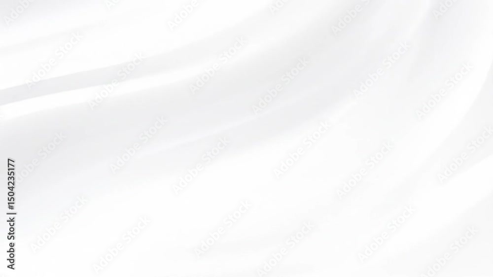 Smooth, white fabric folds Smooth, white fabric folds