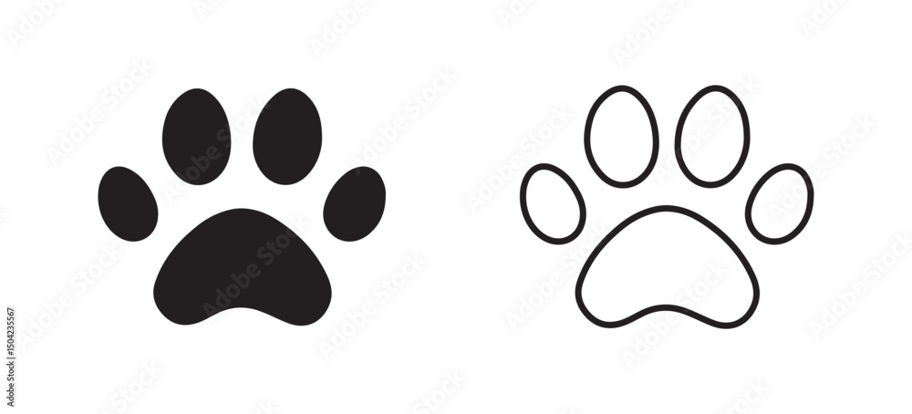 Fototapeta premium paw print icon