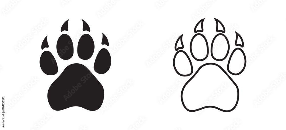 Fototapeta premium paw print icon