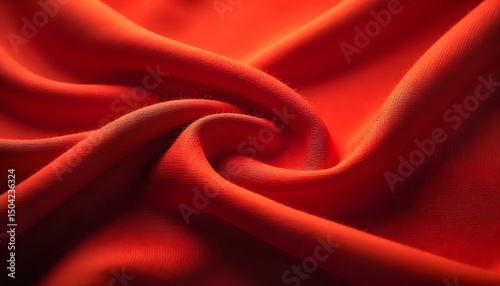 Soft velvet satin fabric folds captured under directional lighting in a close-up view Collection 