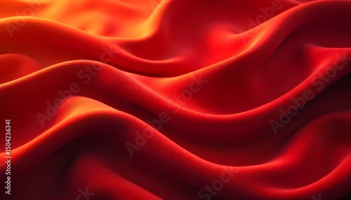 Soft velvet satin fabric folds captured under directional lighting in a close-up view Collection 