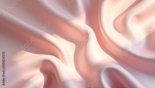 Soft velvet satin fabric folds captured under directional lighting in a close-up view Collection 