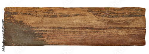 close up of a wooden sign background on white background photo
