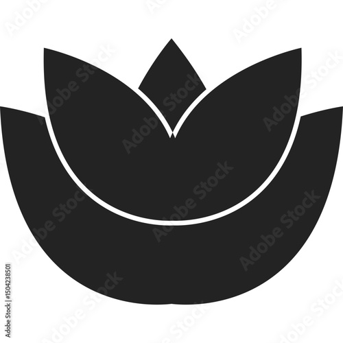 Vector black lotus icons 