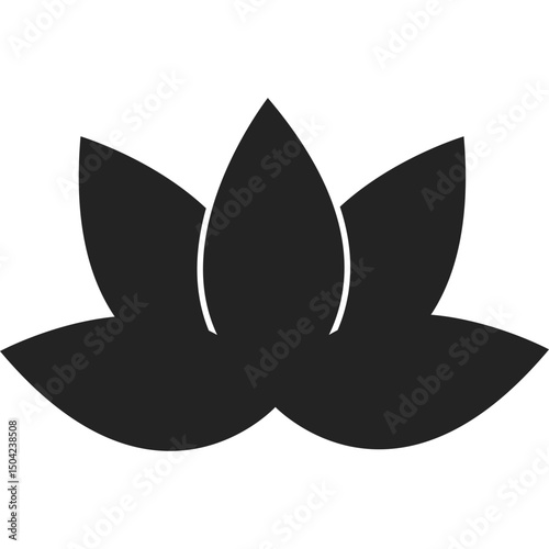 Vector black lotus icons 