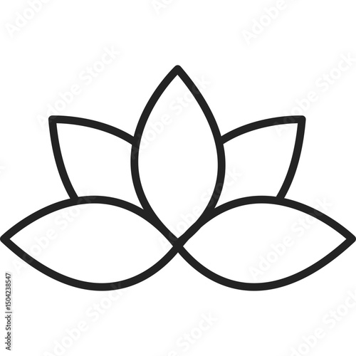 Vector black lotus icons 