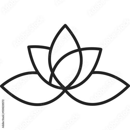 Vector black lotus icons 
