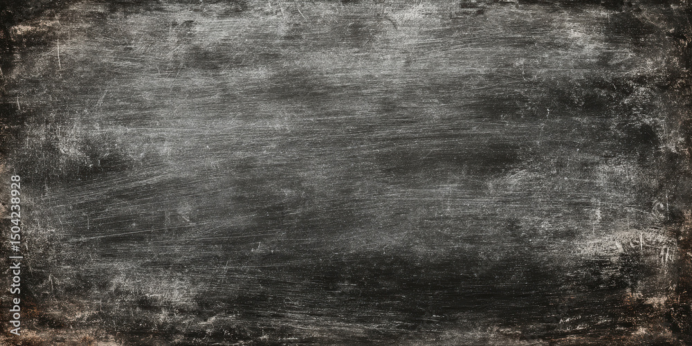 Fototapeta premium Concrete-Like Grunge Appearance on a Black Chalkboard