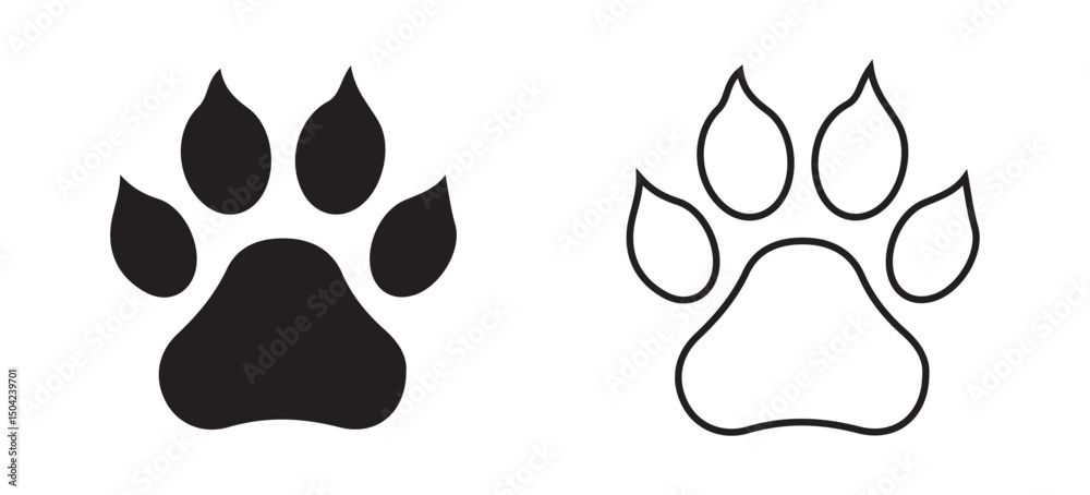 Fototapeta premium vector illustration of a black and white cat