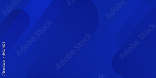 Abstract blue background with glowing geometric lines. Modern blue gradient square shape design. Futuristic technology concept vector