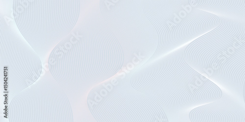 Abstract background with white holographic line pattern in luxury pastel colors. Premium horizontal vector design template for business banner, prestigious voucher, wedding invitation.