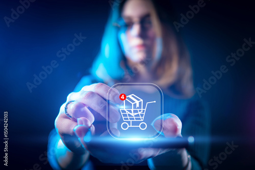 Online commerce. Shopping c...
