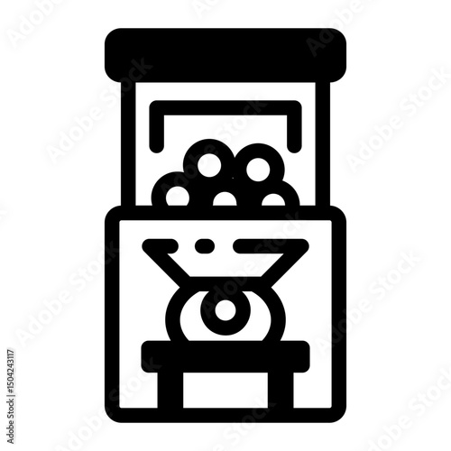 A line style icon of pachinko machine
