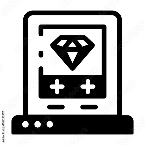 A line style icon showing a casino machine

