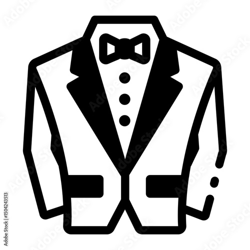 A line style icon of formal tuxedo suit
