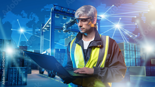 Man logistician. Dispatcher...