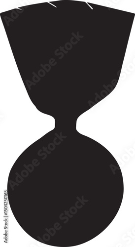 A sleek black silhouette chocolate vector illustration art.