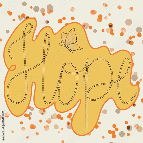 Hand lettered word 
