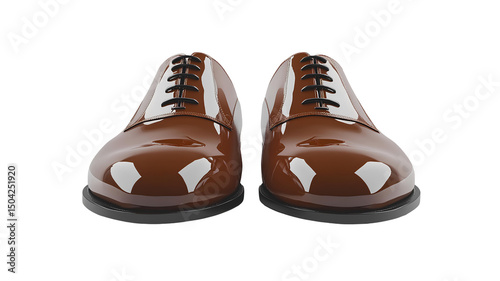 a pair of brown shoes on transparent background