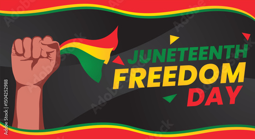 Background of Juneteenth and Emancipation Day. A celebration of freedom