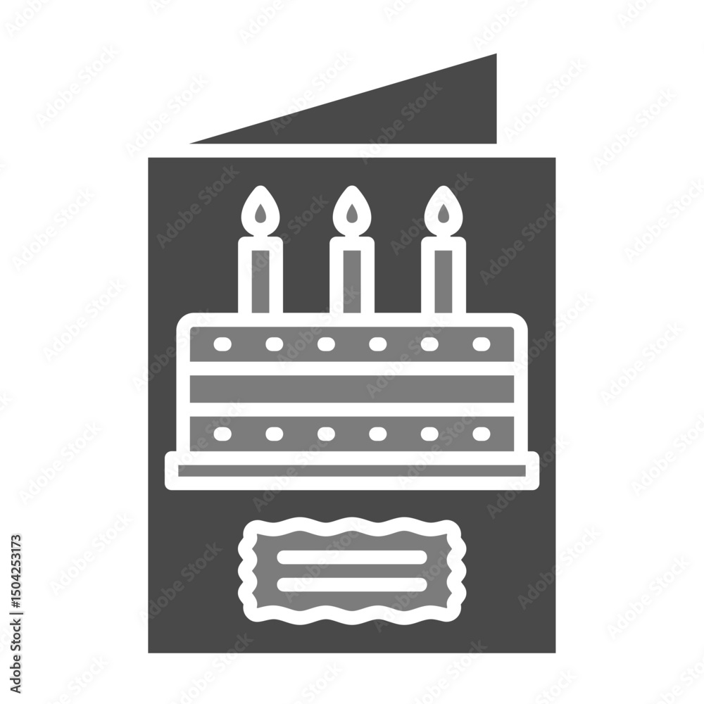 Fototapeta premium Birthday card Icon