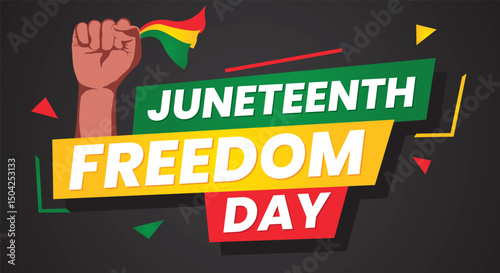 Juneteenth Independence, Freedom day abstract background