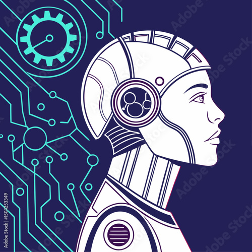 abstract background with a man