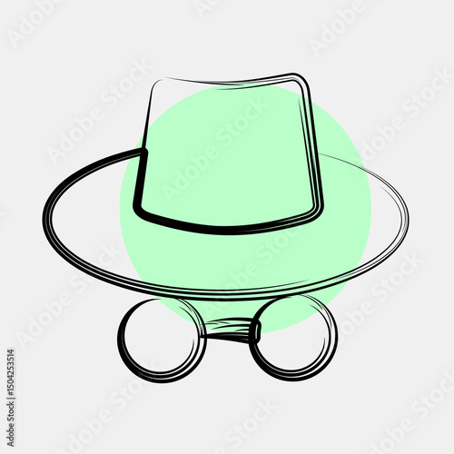 Icon incognito mode. Internet network elements. Icon in color spot style.
