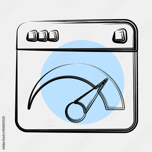 Icon internet speed. Internet network elements. Icon in color spot style.