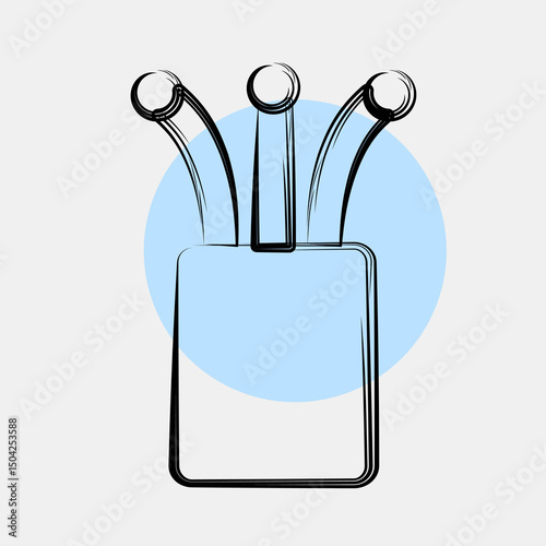 Icon optical fiber. Internet network elements. Icon in color spot style.