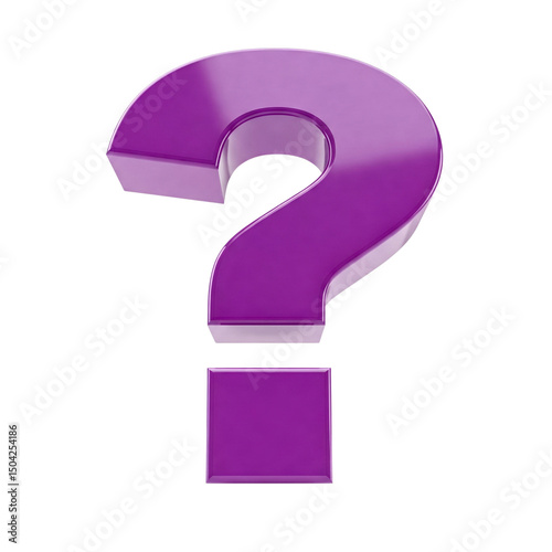 Question mark isolated on transparent background