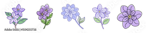 lilac flower icon, lilac flower line art - simple line art of lilac flower, perfect for lilac flower logos and icons