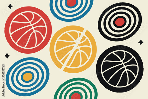 Colorful seamless pattern with citrus fruit and lollipop illustrations