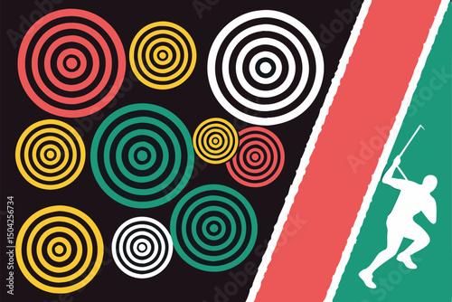 Abstract Colorful Circle Pattern Background
