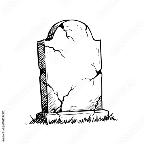 Spooky Halloween graveyard scene with bare trees and tombstones. Halloween illustration features dark silhouettes of spooky trees and old tombstones. This Halloween graveyard scene is perfect for part