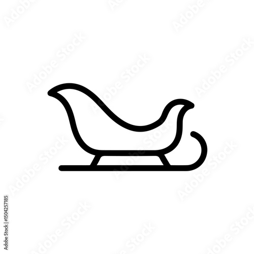 Santa Claus sleigh graphic for Christmas cards and festive announcements. Classic sleigh design perfect for holiday invitations and winter celebrations. This elegant sleigh image is ideal for Christma