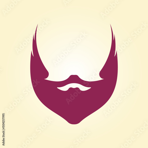 Stylist Beard trendy artwork gorgeous abstract vector illustration colorful practical design