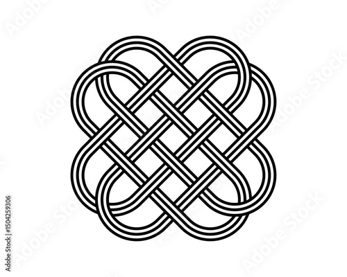 celtic shamrock knot heart love endless vector on white background  