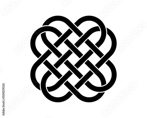 celtic shamrock knot heart love endless vector on white background  