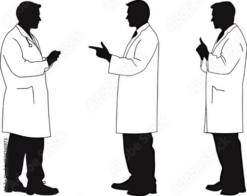 Two male doctors discussing a case in a professional setting.